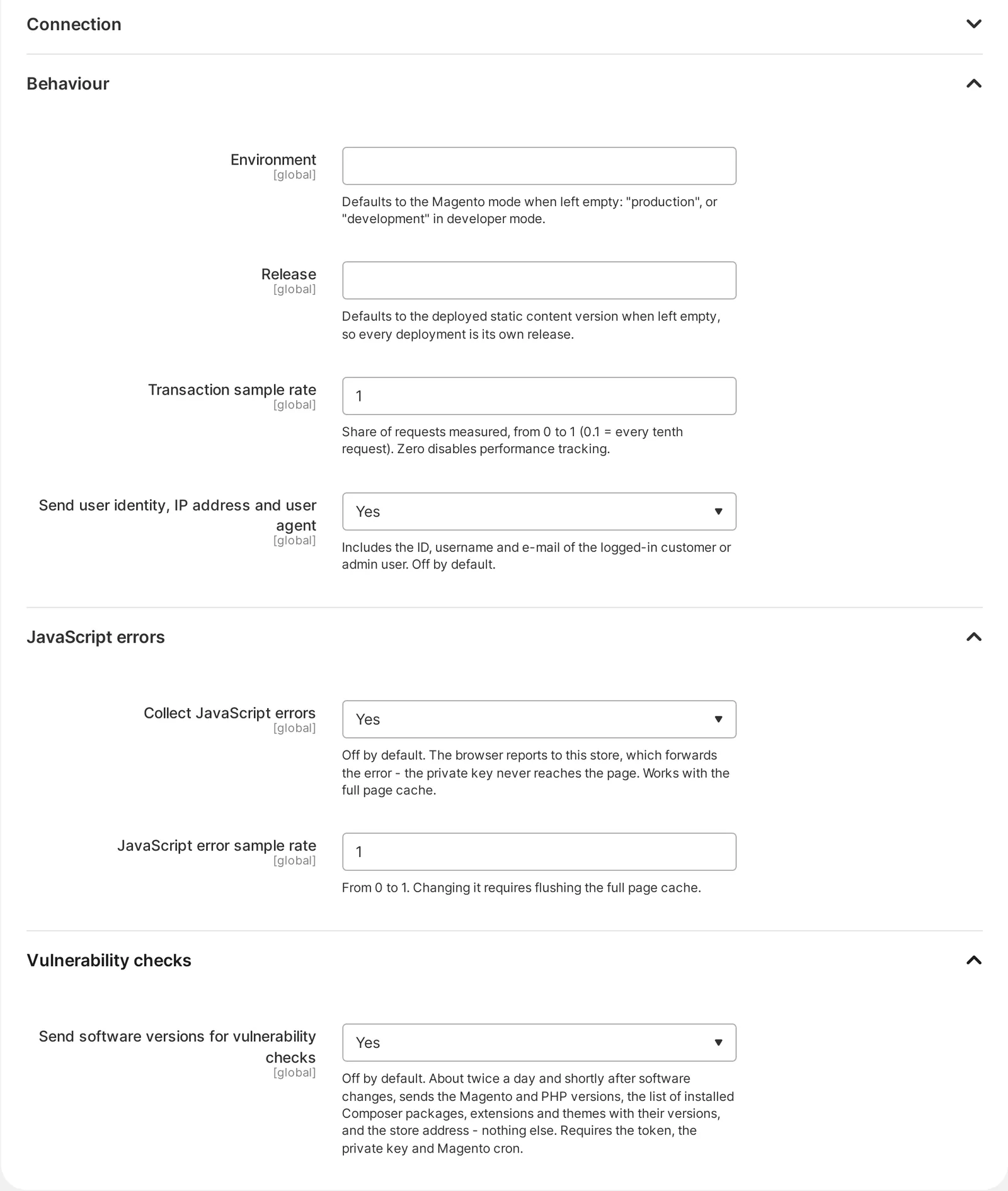DockRay settings in Magento: Behaviour, JavaScript errors, and Vulnerability checks